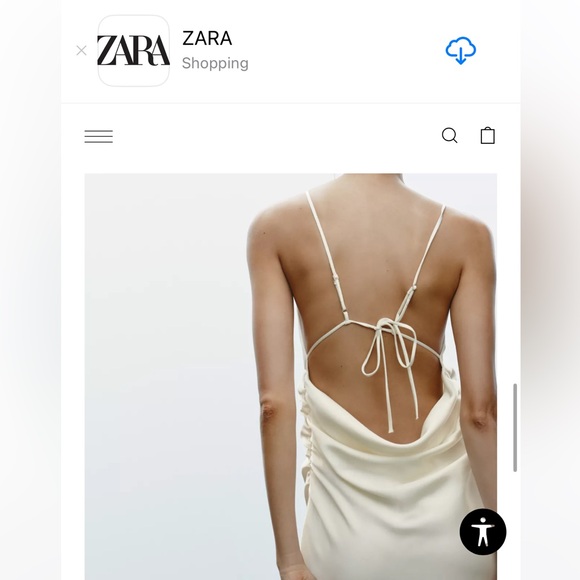 Zara satin effect cut out dress - Picture 3 of 8